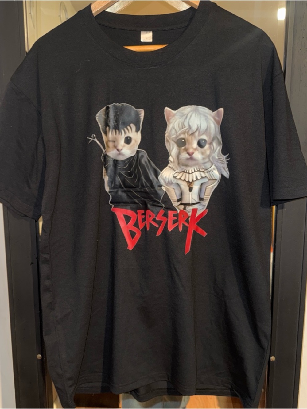 Berserk Cat Graphic Tee - Black